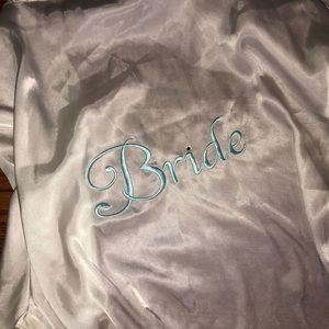 “Bride” White Silk Robe